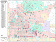 Oklahoma City  Wall Map Premium Style